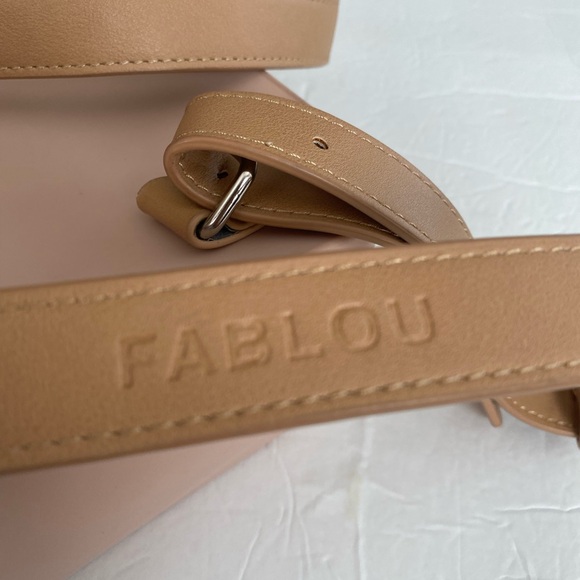 Fablou Pink and Tan silicone Backpack
